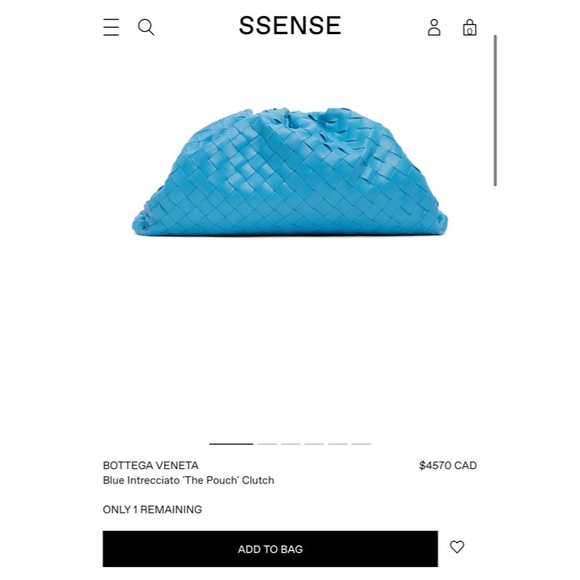 4️⃣0️⃣0️⃣0️⃣ Bottega Veneta Blue Intrecciato Large Pouch - Picture 14 of 14